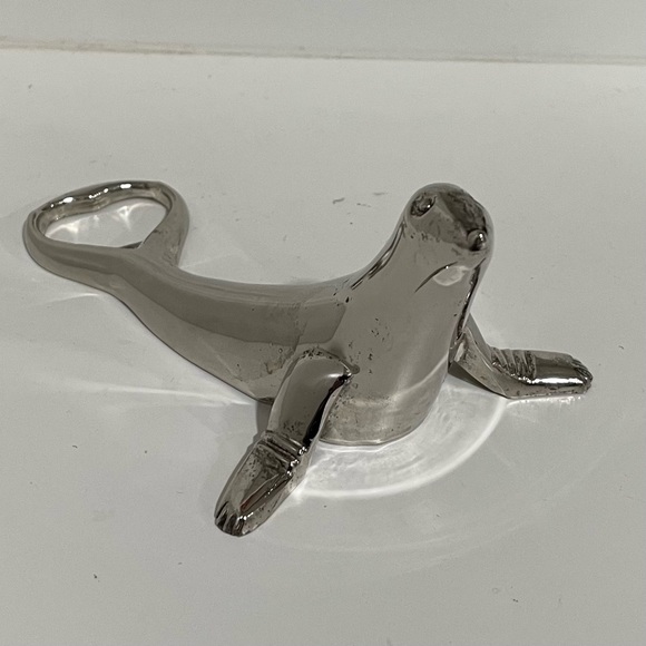 Kitchen Vintage Chrome Plated Bottle Opener Seal Sea Lion Bar Photo Inspiration